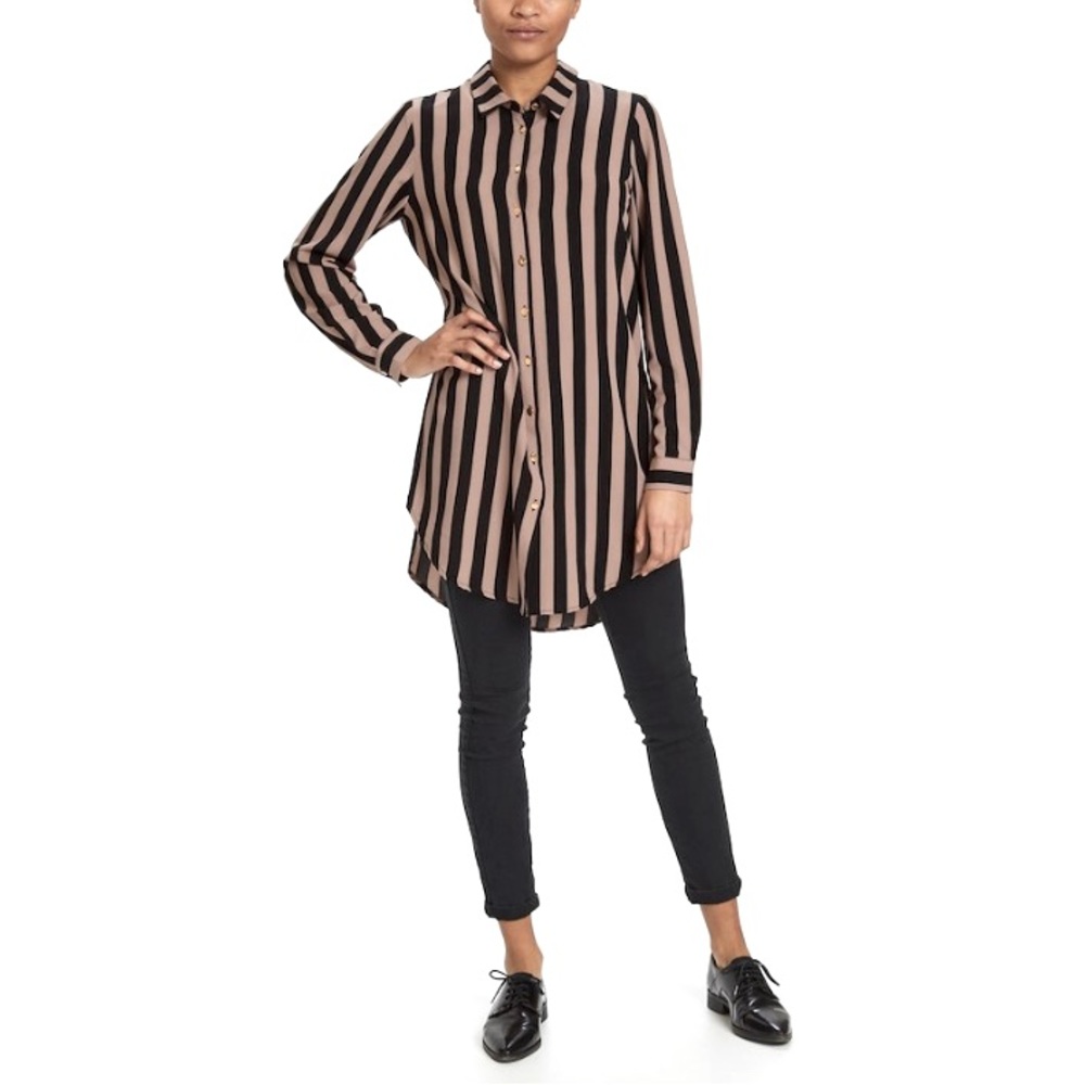 Kaffe long stripe botton down